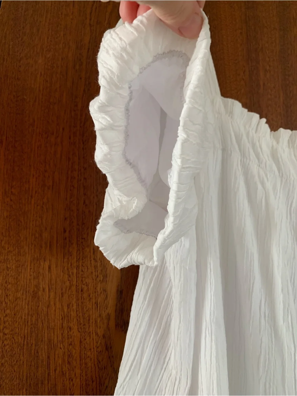 Joy Joy White Short Sleeve Dress Large